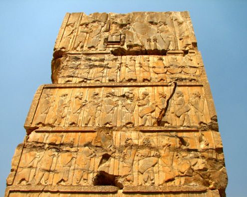 Persian & Median Guards below the Xerxes Throne on Persepolis Walls