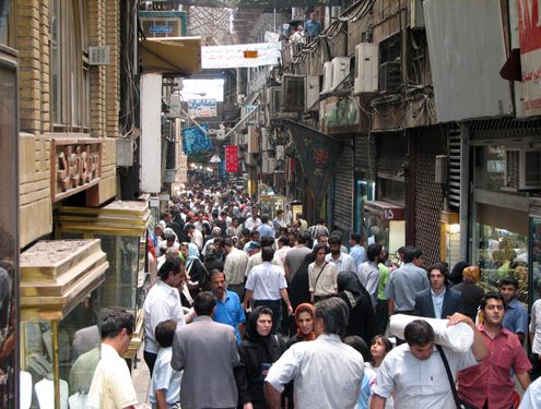 People in Tehran’s Grand Bazaar