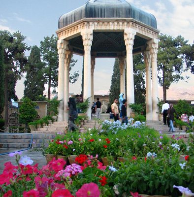 Tomb of Hafez decorated with flowers